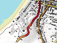 Côte du Camping von Fécamp über Rue d'Yport