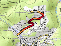 Côte du Château de Lancy da Meisenthal via Rue du Vallon
