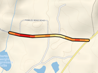 Cove Road z Pebblebrook Road