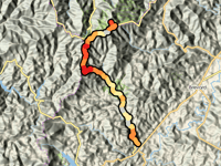 Devils Courthouse / Route 215 vanuit Rosman