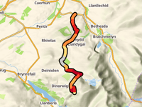 Dinorwig Surge Pond from Tregarth via Sling