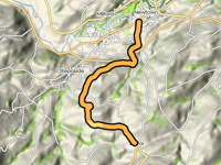 Dolfor depuis Y Drenewydd / Newtown par Dolfor Road