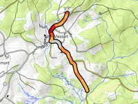 Émetteur RTBF d'Anlier desde Habay-la-Neuve por Vlessart