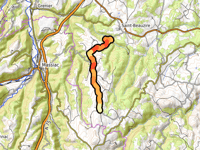 La Fage z Saint Beauzire przez Vernières