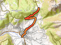 Forca d'Ancarano from Norcia