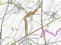 Gognies-Chaussée przez Quévy-le-Grand
