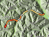 Gray Creek Pass from Saint Mary River