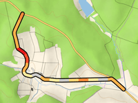 Harmisch Landesstrasse vanuit Sankt Kathrein im Burgenland