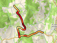 Hochstraden desde Plesch por Fruttenerstrasse