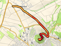Hohenburg / Schlossberg da Mardorf via Zum Heinebach