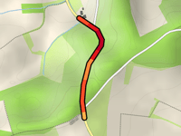 Holzbucher Strasse vanuit Holzbuch