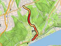 Hügelpark z Baldeneysee przez Haraldstrasse