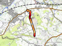 Hyatts Wood Road via Backwell Hill Road