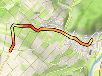 Jungferhügel vanuit Viermünden via Hauptstrasse