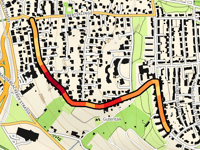 Keesburg przez Mittlerer Neubergweg