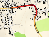 Krumbacher Strasse vanuit Ingstetten