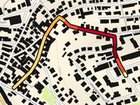 Kuhlenbergstrasse przez Brunnflossgasse