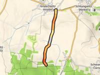 Kuhweg from Gnaschwitz / Hnašecy