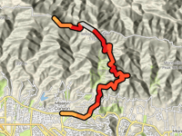 La Cumbre Peak über Foothill Road