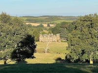 Launde Road z Launde Abbey
