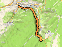 Le Fer à Cheval z Arbois przez Route de Champagnole