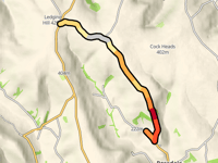 Ledging Hill / Knott Road from Gill Beck Bridge