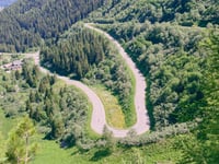 Les Arcs from Bourg Saint Maurice via Bois de Saule