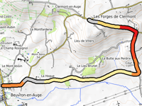 Les Forges de Clermont from Beuvron-en-Auge via Cours Moutier