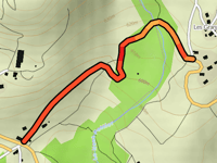 Les Granges przez Route de Pallud