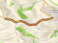 Les Mouldures from Salles sur l'Hers via Route de Marquein