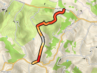 Les Pouyges von Le Burg über Route du Theil