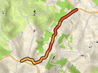 Les Pouyges von Le Burg über Route du Burg