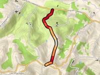 Les Pouyges über Route de la Chanourdie