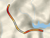 Lick Skillet Road von Foley Lake Dam