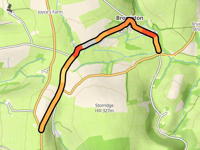 Lydon's Hill von Mill Cross über Brompton Regis