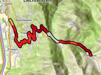 Malbun vanuit Vaduz