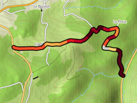 Lagrifolle / Croix du Bancillon przez Le Poux