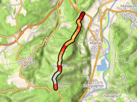 Mont Pourron über Chemin de la Mémoire et de la Paix