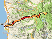 Montalto vanuit Reggio de Calabre
