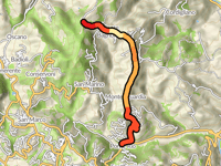Strada Monte Bagnolo Valbiancara from Ponte Rio via Montelaguardia