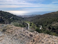 Monte Calamorro depuis Benalmádena par Avenida de las Palmeras