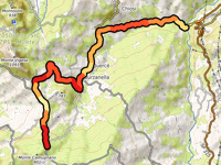 Monte Camugnano z Lagaro przez Burzanella