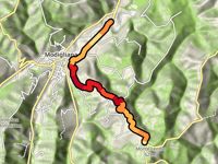 Monte Trebbio przez Via Carlo Alberto Dalla Chiesa