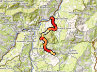 Monte Vigese przez Oreglia di Sotto