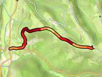 Montée de Serre Ricaud vanuit Gourgue