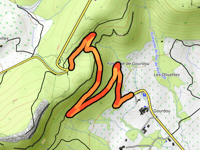 Gourdou via Montée de Valflaunès