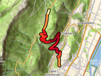 Montée des Prés from Saint-Vincent-de-Mercuze