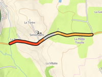 Route de Trompe Souris from Montigné Le Brillant