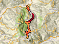 Montefalcone Appennino desde Molino por Contrada Cese
