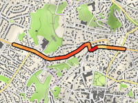 Saint-Brice vanuit Montmorency via Rue de Margency